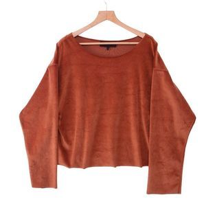 Kendall Kylie Off The Shoulder Velvet Sweater